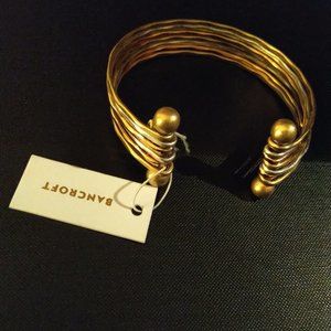 Bancroft Martin Mini Layered Metal Cuff Gold New NWT BANCROFT